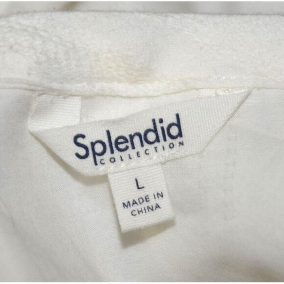 Splendid Northstar Maxi Dress Womens L White Gauzy Tiered Button Front V-Neck - Picture 10 of 12